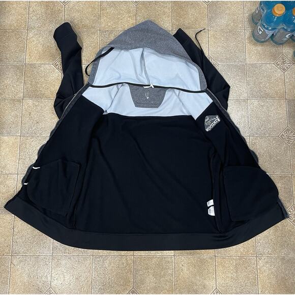 Minnesota Vikings Men's L Cutter & Buck Black Pop Fly Full-Zip Hoodie- Football - Picture 3 of 13